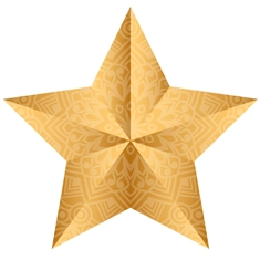 Christmas Decoration Golden Star Sticker